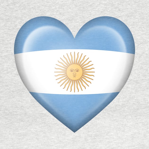 Argentine Heart Flag by jeffbartels